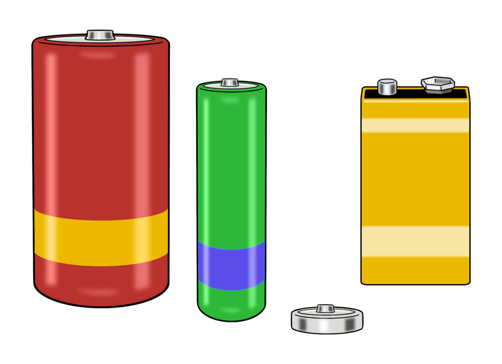 Vier verschiedene Batterien.